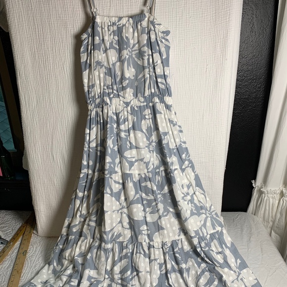 Splendid XS blue & white floral sundress - summery casual adj straps - Picture 8 of 8